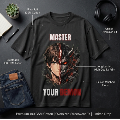 Master the Demon (oversized tee)