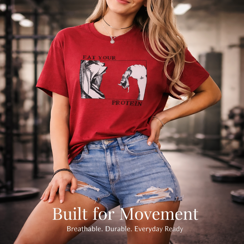 Eat Your Protein Anime T-Shirt | AOT | Anime Gym Tee